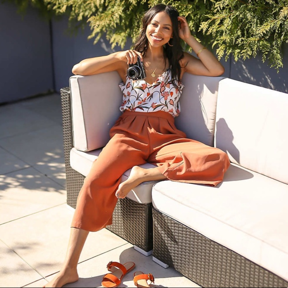 Burnt Orange Pull On Culottes